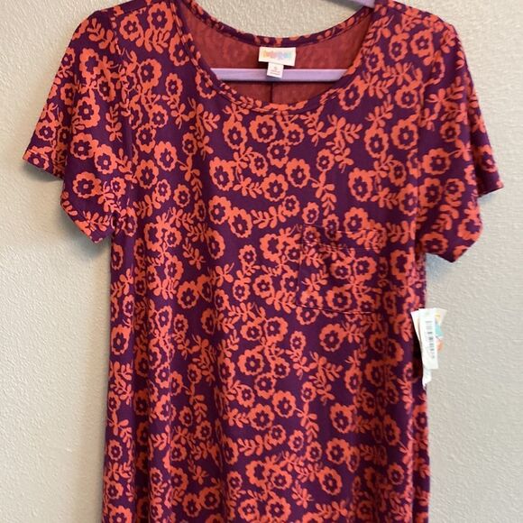 NWT- LuLaRoe- purple print Carly dress- size Small - Picture 2 of 8
